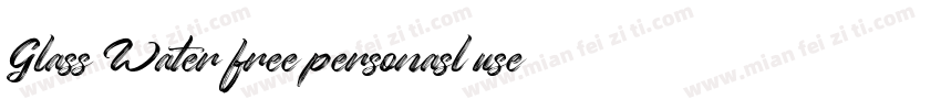 Glass Water free personasl use字体转换